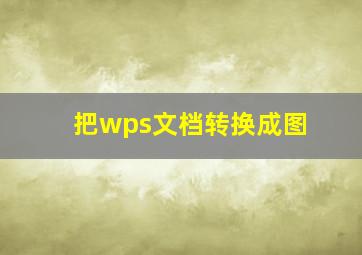 把wps文档转换成图