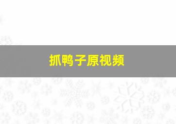 抓鸭子原视频