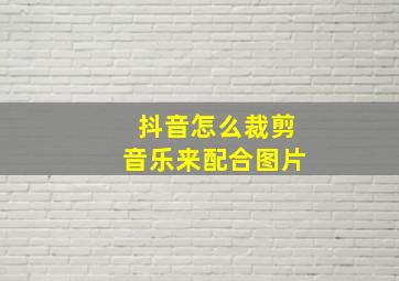 抖音怎么裁剪音乐来配合图片