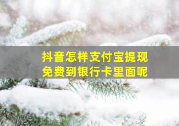 抖音怎样支付宝提现免费到银行卡里面呢