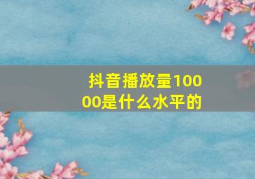 抖音播放量10000是什么水平的