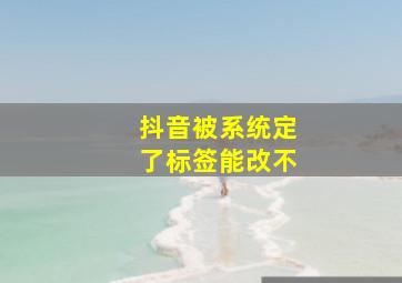 抖音被系统定了标签能改不