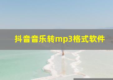 抖音音乐转mp3格式软件