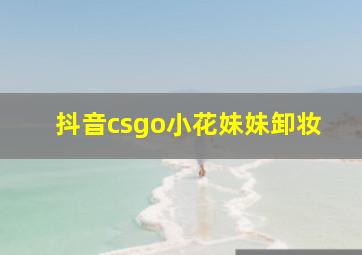 抖音csgo小花妹妹卸妆