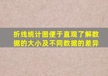 折线统计图便于直观了解数据的大小及不同数据的差异