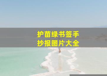 护苗绿书签手抄报图片大全