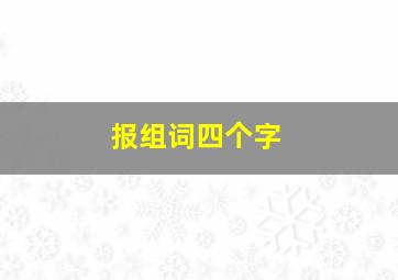 报组词四个字