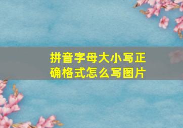 拼音字母大小写正确格式怎么写图片