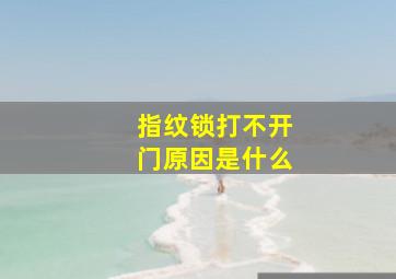 指纹锁打不开门原因是什么