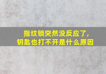 指纹锁突然没反应了,钥匙也打不开是什么原因