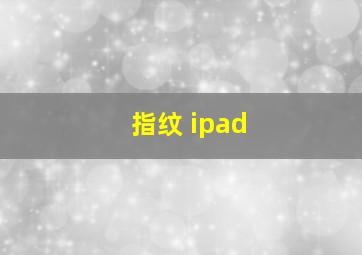 指纹 ipad