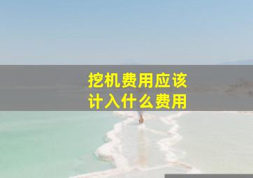 挖机费用应该计入什么费用