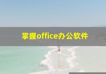 掌握office办公软件