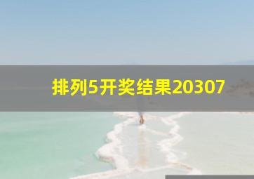 排列5开奖结果20307