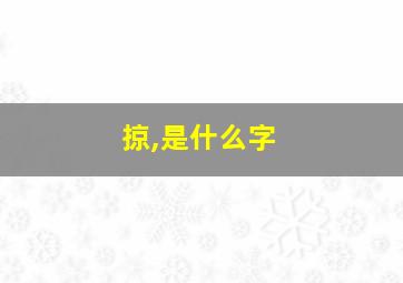 掠,是什么字