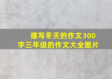 描写冬天的作文300字三年级的作文大全图片