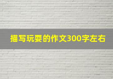 描写玩耍的作文300字左右