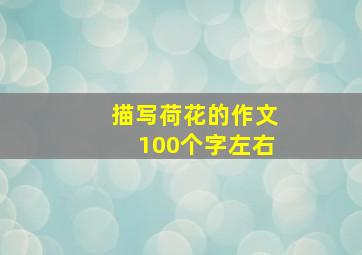 描写荷花的作文100个字左右