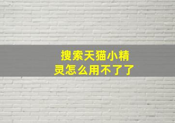 搜索天猫小精灵怎么用不了了