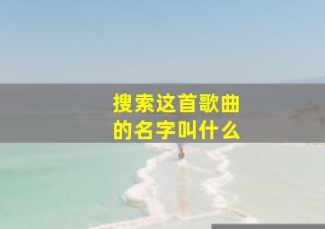 搜索这首歌曲的名字叫什么