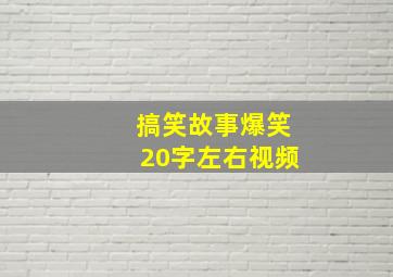 搞笑故事爆笑20字左右视频