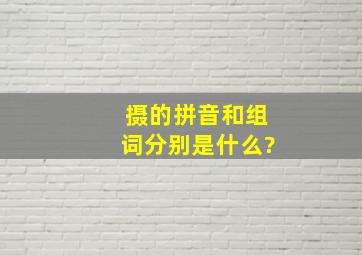 摄的拼音和组词分别是什么?