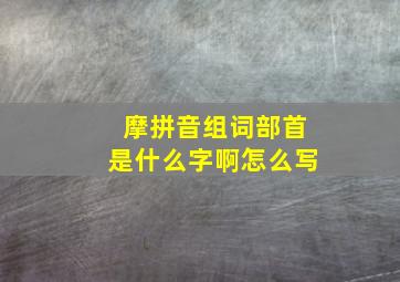 摩拼音组词部首是什么字啊怎么写