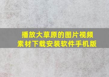 播放大草原的图片视频素材下载安装软件手机版