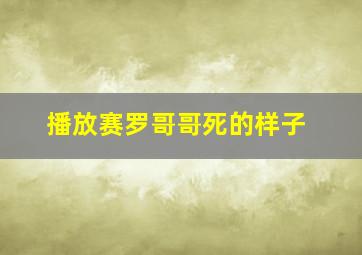 播放赛罗哥哥死的样子