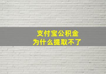 支付宝公积金为什么提取不了