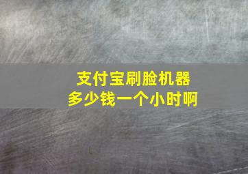 支付宝刷脸机器多少钱一个小时啊