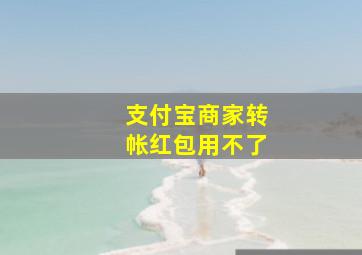 支付宝商家转帐红包用不了