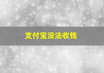 支付宝没法收钱