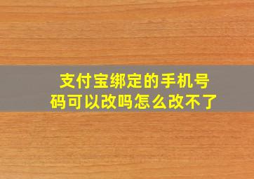 支付宝绑定的手机号码可以改吗怎么改不了