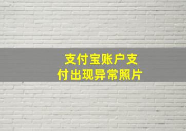 支付宝账户支付出现异常照片