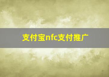 支付宝nfc支付推广