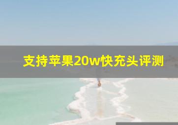 支持苹果20w快充头评测