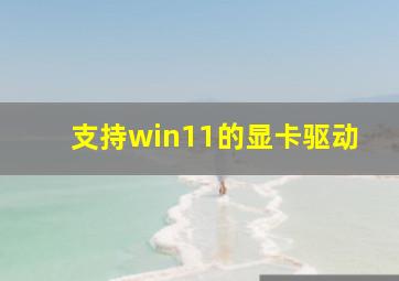 支持win11的显卡驱动