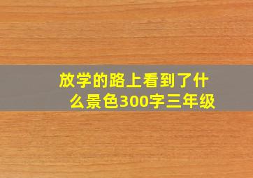 放学的路上看到了什么景色300字三年级