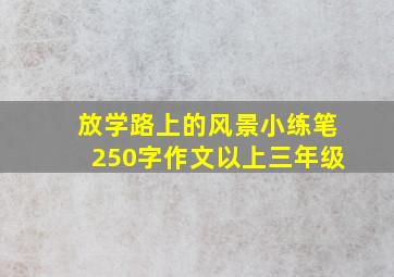 放学路上的风景小练笔250字作文以上三年级