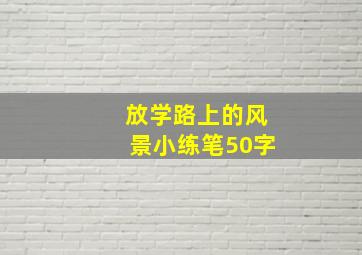 放学路上的风景小练笔50字