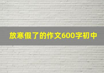 放寒假了的作文600字初中