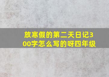 放寒假的第二天日记300字怎么写的呀四年级