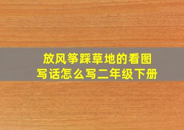 放风筝踩草地的看图写话怎么写二年级下册