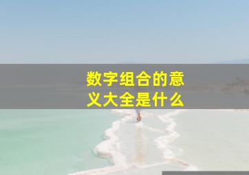 数字组合的意义大全是什么