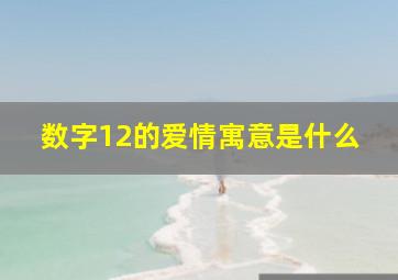 数字12的爱情寓意是什么