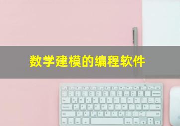 数学建模的编程软件