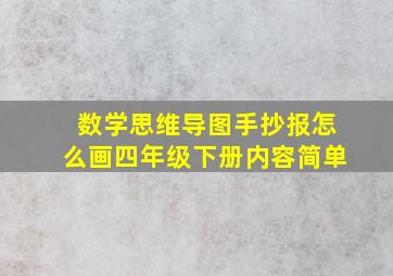 数学思维导图手抄报怎么画四年级下册内容简单