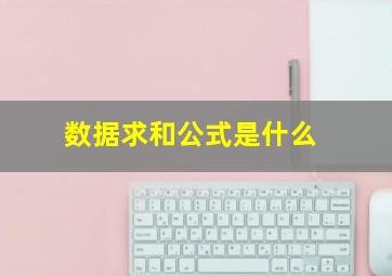 数据求和公式是什么