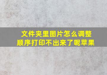 文件夹里图片怎么调整顺序打印不出来了呢苹果